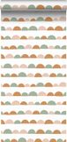 ESTAHome Vliesbehang Grafisch Motief Zacht Roze, Warm Oranje en Mintgroen - 53 cm x 10.05 m