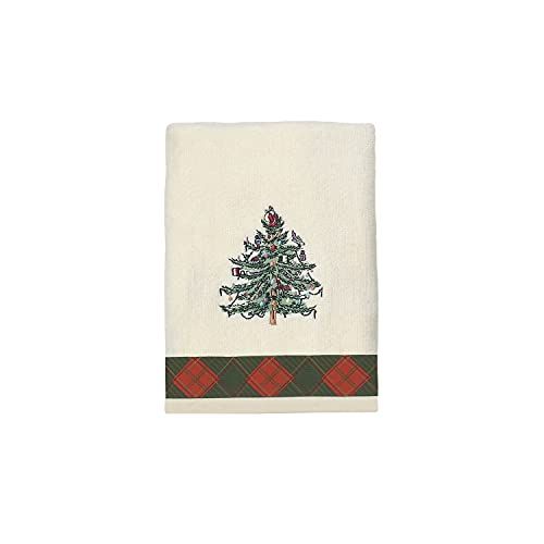 Avanti Linens Spode Christmas Tree Collection Red Tartan Cotton Hand Towel