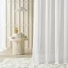 ROOM99 Sensia, gordijnen met plooiband, 140 x 260 cm breed x hoogte, voor woonkamer, slaapkamer, glad, 1 stuk, wit