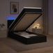 Maison Exclusive Lit Ottoman exclusif, avec matelas et éclairage LED noir, dimensions 100 x 200 cm, revêtement en velours