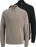 JACK & JONES JJKAITO KNIT HALF ZIP BF 2PK MP Heren Truien S Acryl/Katoen Atmosphere