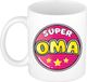 Bellatio Decorations Mok - Super Oma - Roze - 300 ml - Keramiek