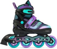 RAVEN Drill Verstelbare Skeelers 38-42 Zwart/Paars/Munt Unisex