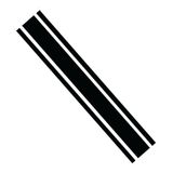 Ambiance Sticker Autokap Stripe, Racing Sticker Body Side Stripe Decal, Dak Rok Bumper Stripe Decal Vinyl, Gemodificeerde Stripe Decal Auto Decor Zwart - 1 Stuk 124 cm