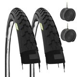 2 banden 26 x 1 1/2 (40-584) + bandkamers van rubber voor fiets, vintage Holland, streetbike, 26 inch stadsfiets