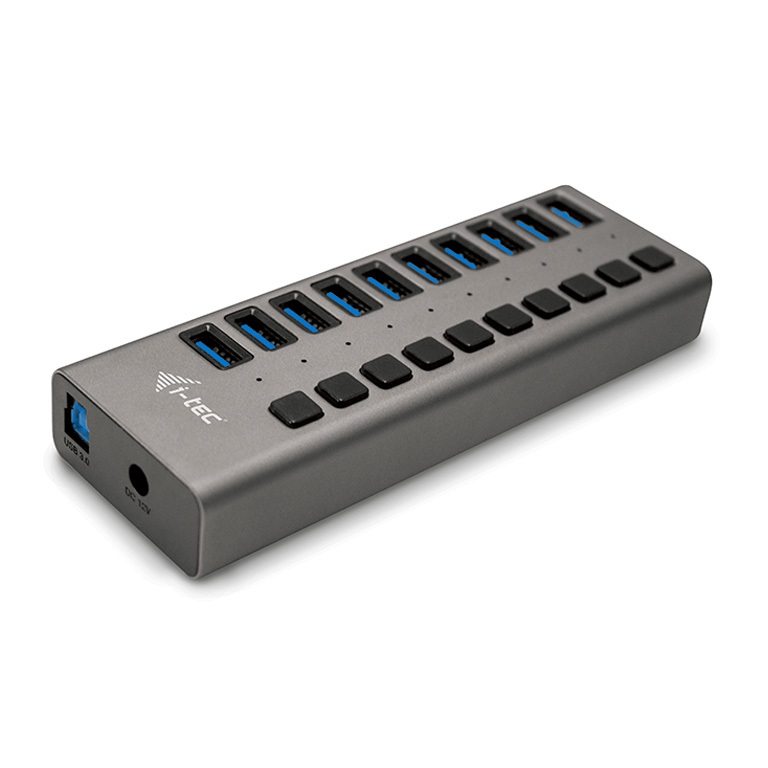 - USB 3.0 Charging HUB 10 port + Power Adapter 48 W