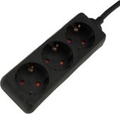 Unitec 44533 prise de table - 3 prises - 5 m - H05VV-F 3G1.5 mm² - Noir