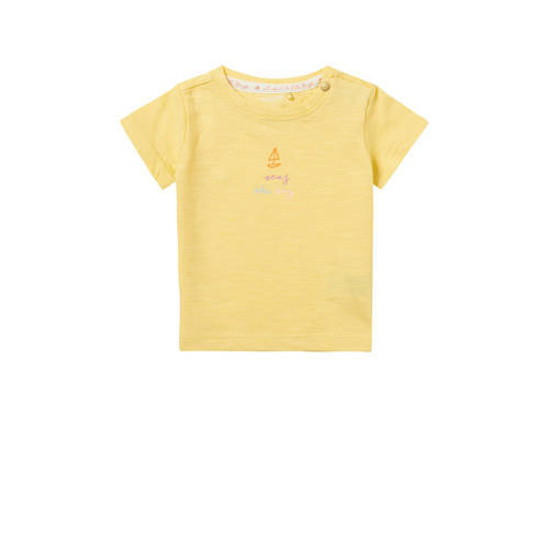 Noppies Noppies baby T-shirt Nanuet van biologisch katoen geel