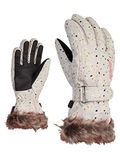 Ziener LIM skihandschoenen voor meisjes, warm, ademend, terazzo-print, 7,5