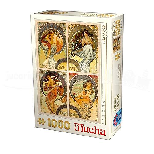 D-Toys Puzzle 5947502875895/ MU 10 1000 stuks Alphonse Mucha Arts, Multicolor