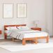 Maison Exclusive - Cadre de lit en marron délavé, 135 x 190 cm, en pin massif
