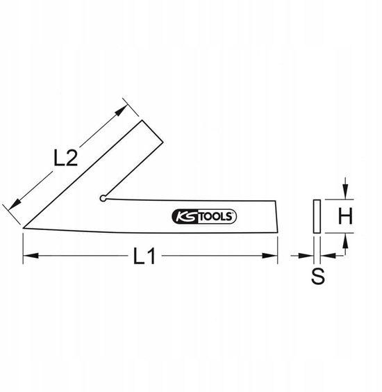 KS Tools Precisiewerkplaatshaak 200 mm DIN 875/2