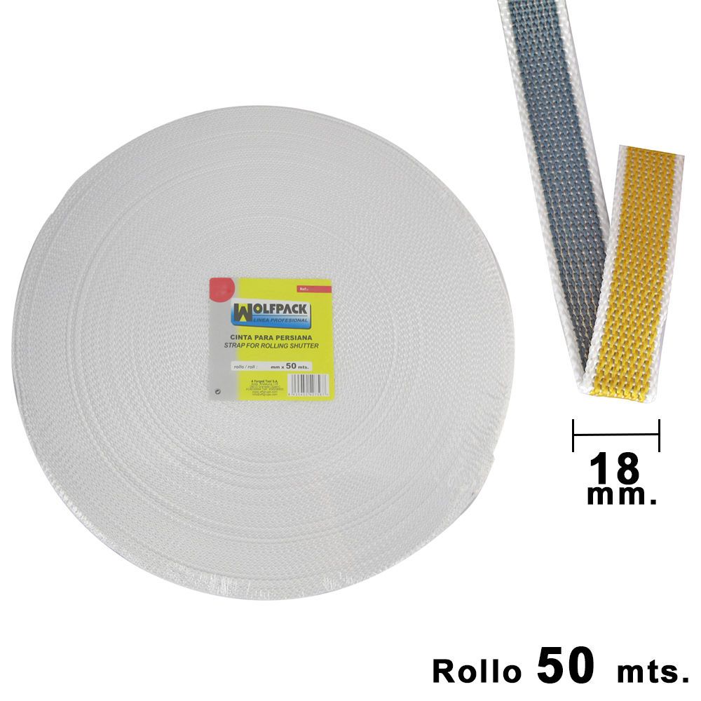 WOLFPACK 05250565 - Accessoires voor jaloezieën/rolluiken - 18 mm - 50 meter