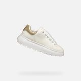 GEOX PUFFYPOP MEISJES Sneakers - WIT/PLATINA - Maat 30