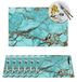 Merkloos Icecat Set van 6 Turquoise PVC Placemat voor Eettafel