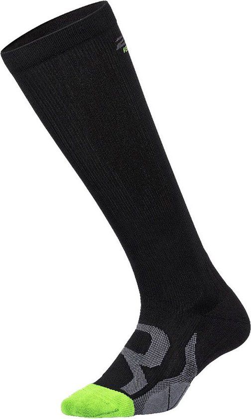 2XU Compression Sokken voor Herstel - Zwart - Unisex - Maat XL (46,5-48,5)