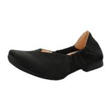 Think! Gaudi, duurzame uitneembare zool, ballerina's voor dames, 0000, Zwart