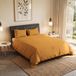Beddengoedset Orange Stripe Satin Duvet Cover Set, Double Bed