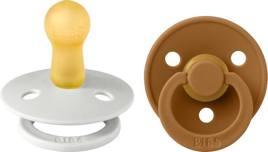 BiBS - Colour Pacifier - Stage 2 Fopspeen - 2 stuks - Haze / Caramel