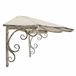 LOBERON Balkonscherm Goralen antiekwit Metaal 55 cm x 41.5 cm