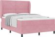 vidaXL Boxspringbed met matras en hoofdbord, roze, 190 x 140 cm, fluweel