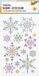 Folia Kerst-stickers glanzende sneeuwvlokken