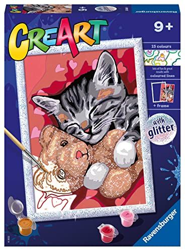 Ravensburger CreArt Serie D Classic - kat en zijn beer - 4005556202669