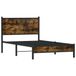 Prolenta Maison Exclusive Lit en métal design, finition chêne fumé, sans matelas, dimensions 107x203 cm