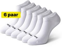 Plan-B Enkelsokken die niet afzakken Wit – 6 Paar - Premium katoen - Sok die niet Afzakt – Naadloze Sokken – Sneakersokken Dames & Heren – Maat 35-38
