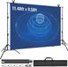 VEVOR Fotoachtergrond Fotografieachtergrond 2900 X 3500 mm Achtergrond Stofgrootte Studio Props Achtergrond met 2 Driehoekige Beugels, 2400-2920 mm Verstelbare Telescopische Hoogte Bruiloften Feestopstellingen