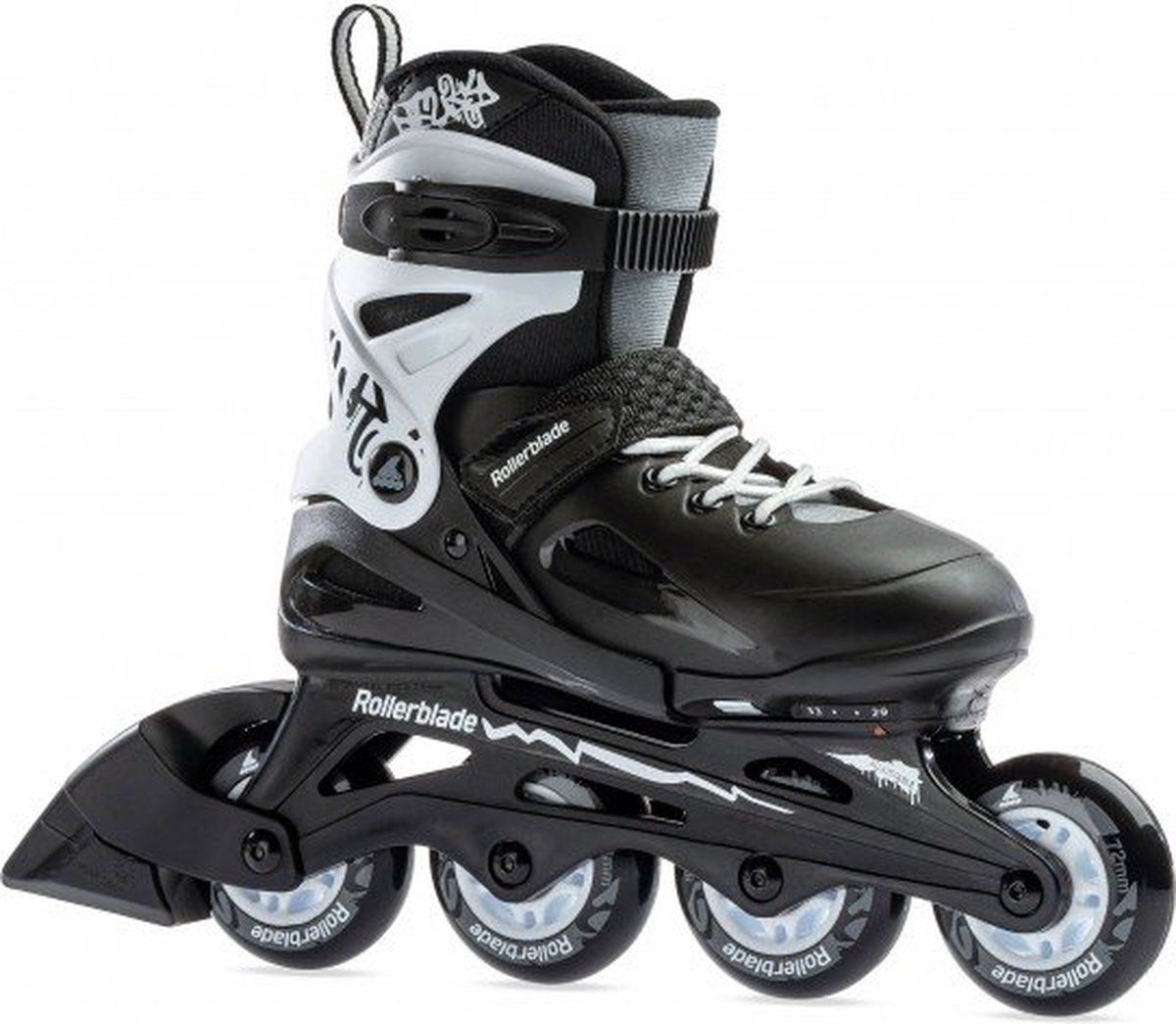 Rollerblade Fury Kinder Inline Skates 72 mm Black / White - 2022 Model