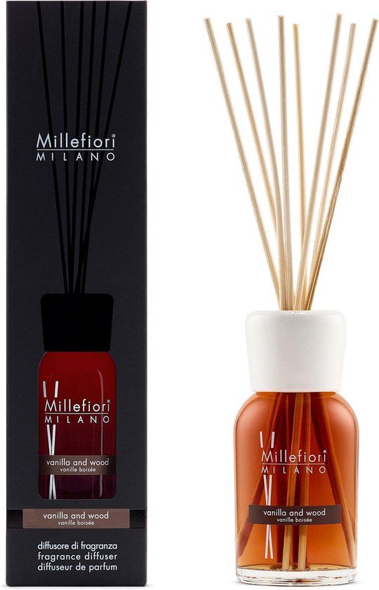 Millefiori Milano Geurstokjes Vanilla & Wood 100 ml