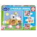 Educa - Peppa Pig Puzzle progressive set 12+16+20+25 pieces | From 3+
