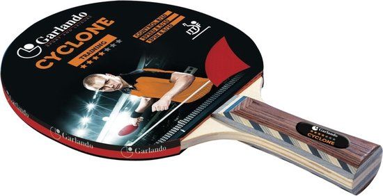 Garlando Cyclone Tafeltennis Bat - 4 Star - Zwart/Eiken