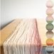 Halbach Seidenbänder Multicolor tafelloper | breedte: 70 cm lengte: 300 cm | tafelkleed met kleurverloop, smal tafelkleed in katoen-look voor bruiloften, kleur: vanille/crème/roze/lichtpaars