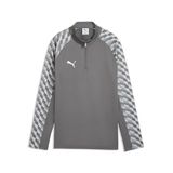 PUMA teamLIGA26 Training 1/4 Zip Top Jr Sweat Jackets; 116, Plat Medium Grijs Wit-Plat Lichtgrijs