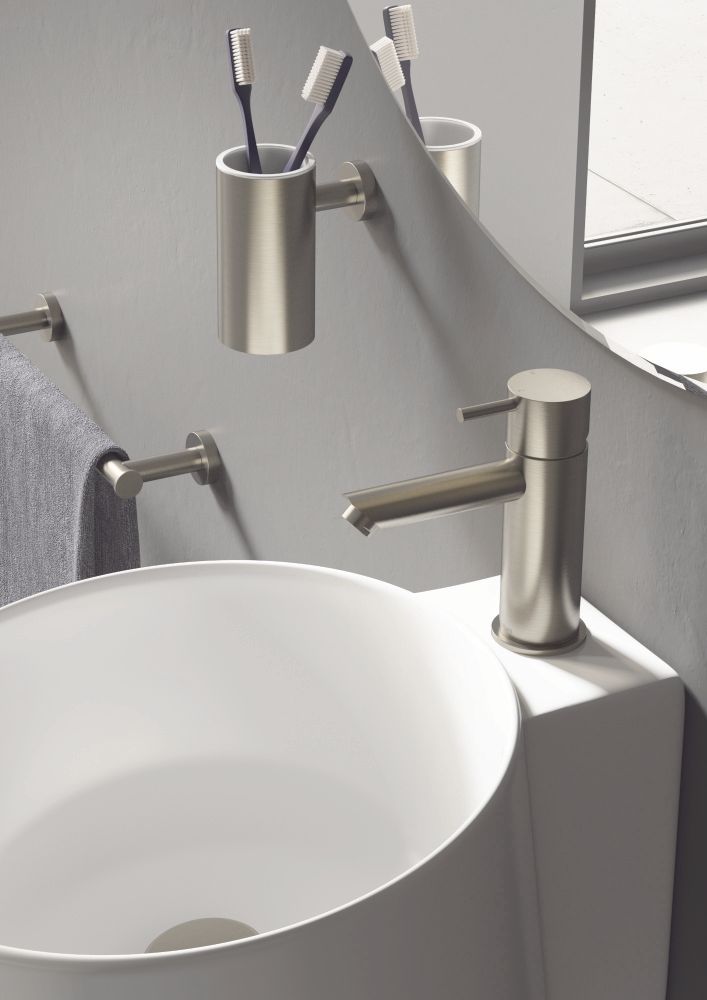 hotbath Cobber wastafelkraan geborsteld messing CB003SBB