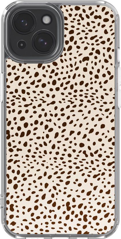 imoshion Hoesje - Geschikt voor Apple iPhone 15 - Design hoesje - Desert Dots