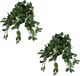 Mica Decorations Scindapsus Drakenklimop Kunstplant - Groen - L45 x H25 cm - 2 stuks
