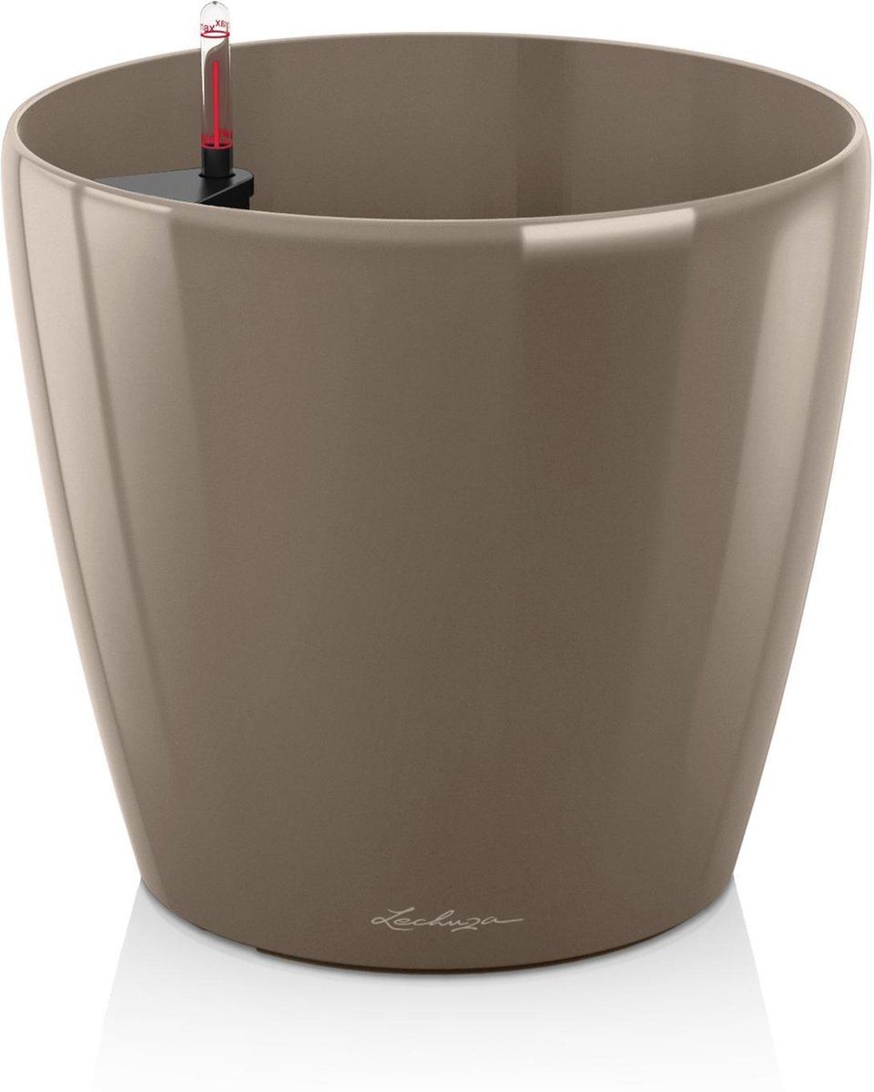 Lechuza CLASSICO PREMIUM 60 taupe hoogglans ALL-IN-ONE set (incl. potgrondbewateringsysteem)