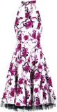 H&R London Pink Floral Dress Dames Midi-jurk - wit/roze - XL