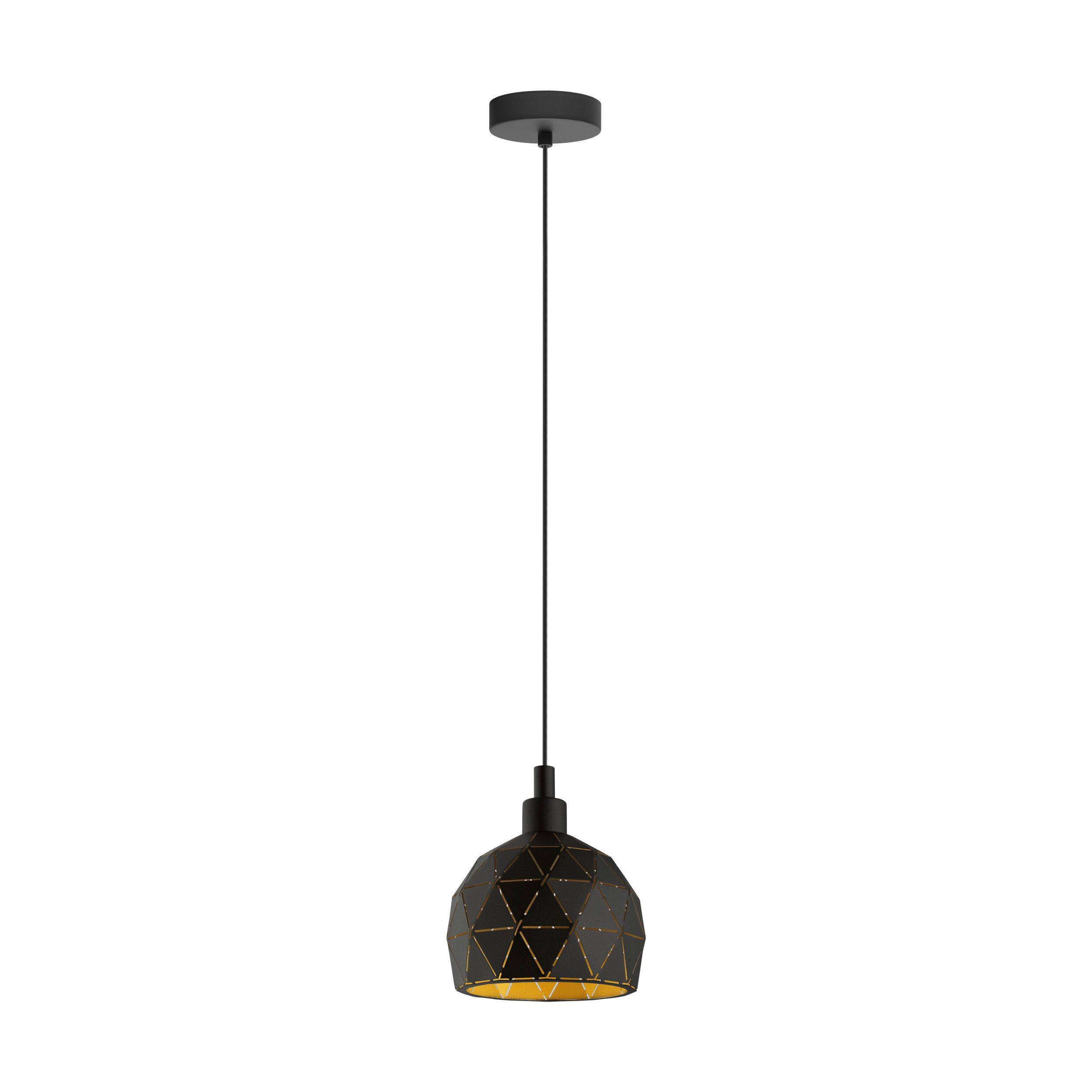 EGLO Roccaforte Hanglamp - Zwart/Goud - E14