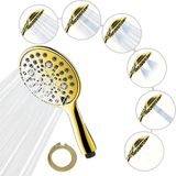 Merkloos / Sans marque Famanu 6-functie douchekop - Gouden douche-ervaring - 152 cm groothoek handset - 15 cm lange slang - Luxe ontwerp met krachtige massagemodus - Ergonomische grip - Ultieme mobiliteit