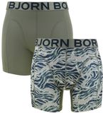 Björn Borg heren sports lightweight 2P microfiber boxers print groen