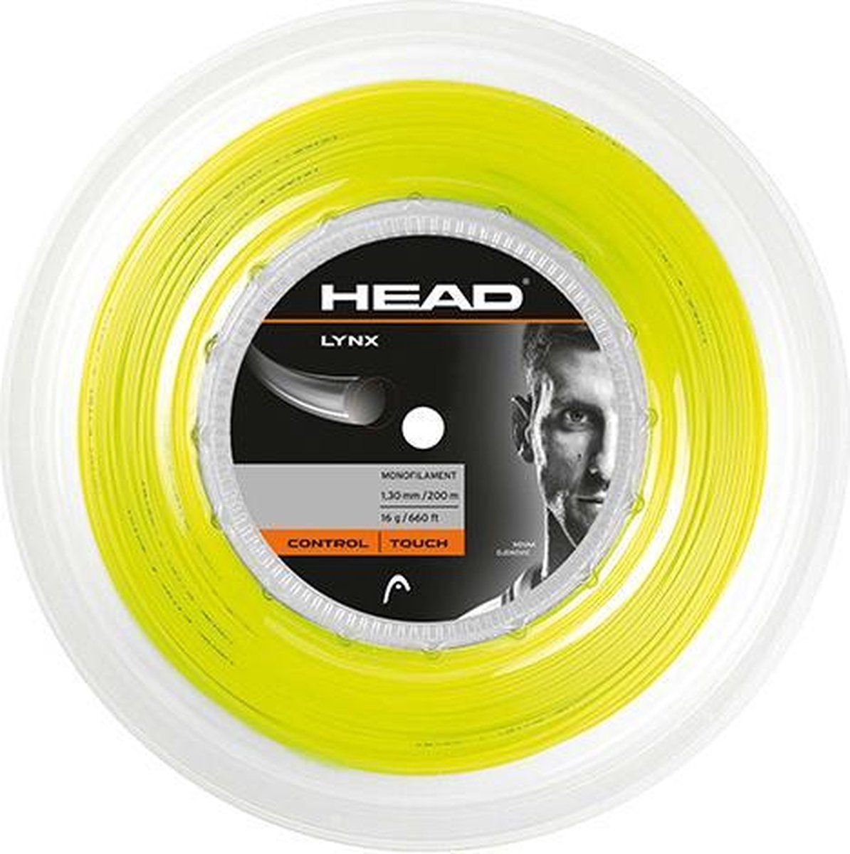 HEAD Lynx Racquet String - Multi-Colour/Geel, Maat 17/200 m