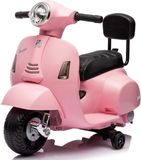 Sun Baby Vespa Elektrische Kinderscooter Roze met rugleuning