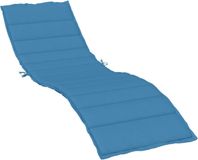 vidaXL Ligbedkussen 200x60x4 cm stof gemêleerd blauw