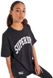 Superdry Varsity Arch Mono T-shirt Zwart S Vrouw