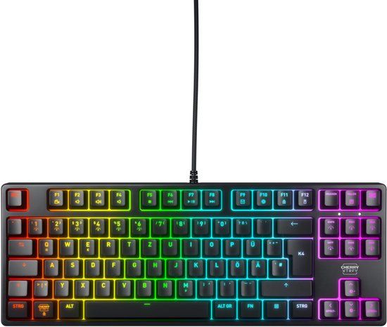 Cherry K4V2 TKL Gaming Toetsenbord QWERTZ Duits Zwart