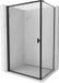 Mexen Mist-B porte de douche pivotante gauche 100 x 70 cm, cadre noir, noir